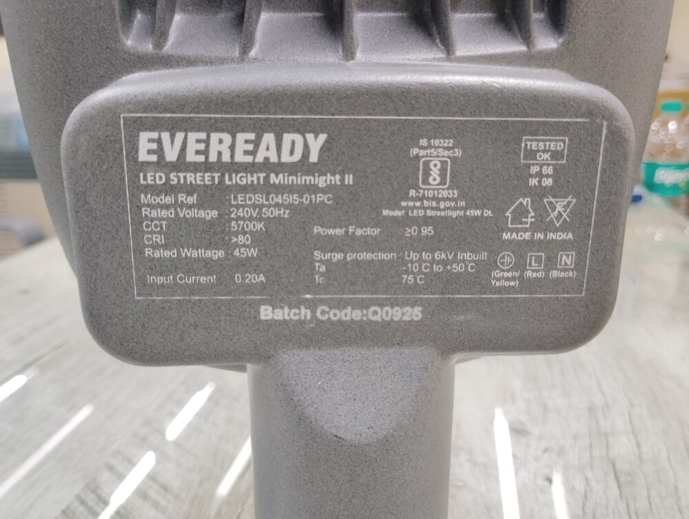 Eveready Citylite Mini 45-Watt LED Street Light (Grey) LEDSL045I5-01PC