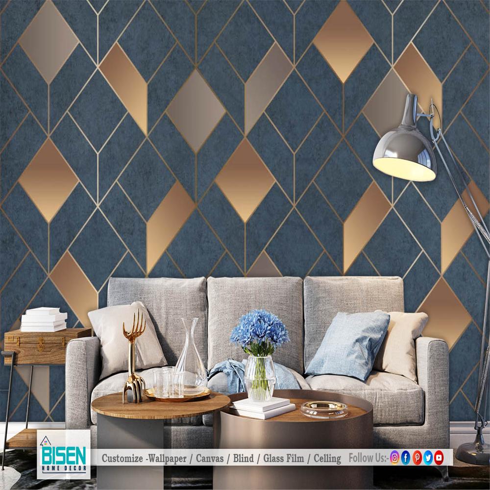 Abstract Geometric Wallpaper - Material: Non Woven