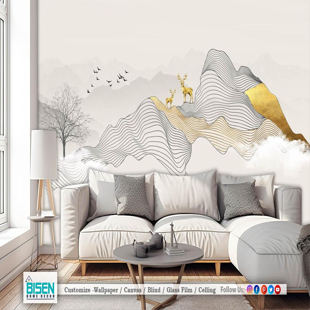 Abstract Pattern Wallpaper - Material: Non Woven
