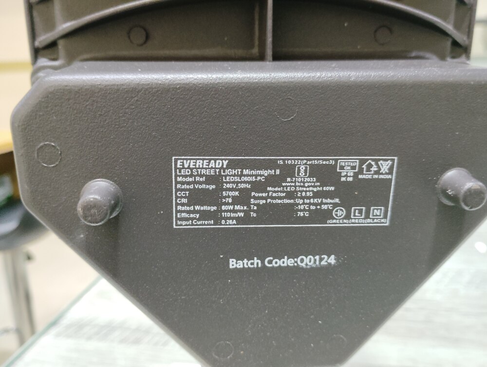 Eveready Citylite Mini 60-Watt LED Street Light (Black) LEDSL060I5-PC