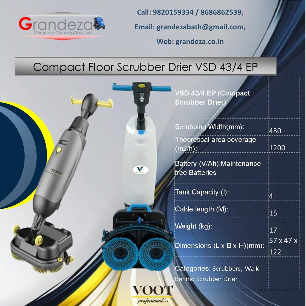 VOOT Compact Floor Scrubber Drier VSD 43/4 BP