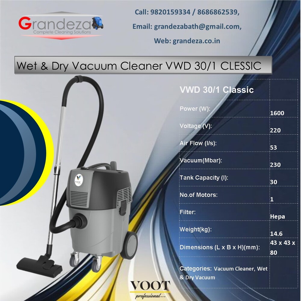 VOOT Wet & Dry Vacuum Cleaner VWD 60/2