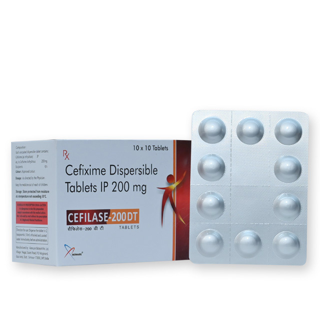 Cefixime Dispersible Tablets IP 200 Mg