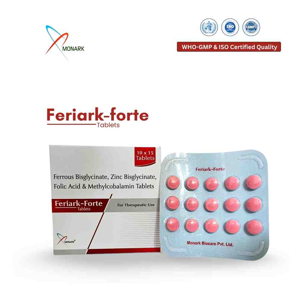 Ferrous Bisglycinate, Zinc Bisglycinate, Folic Acid And Methylcobalamin Tablets - Brand Name: Feriark-forte