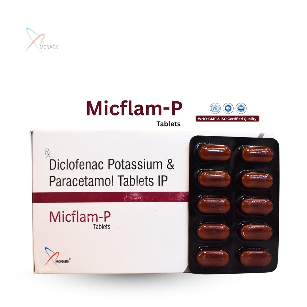Diclofenac Potassium And Paracetamol Tablets - Brand Name: Micflam-P