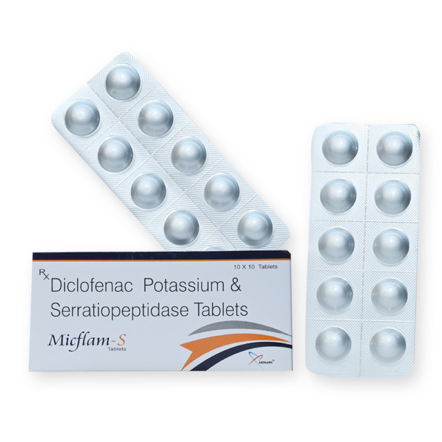 Diclofenac Potassium And Serratiopeptidase Tablets