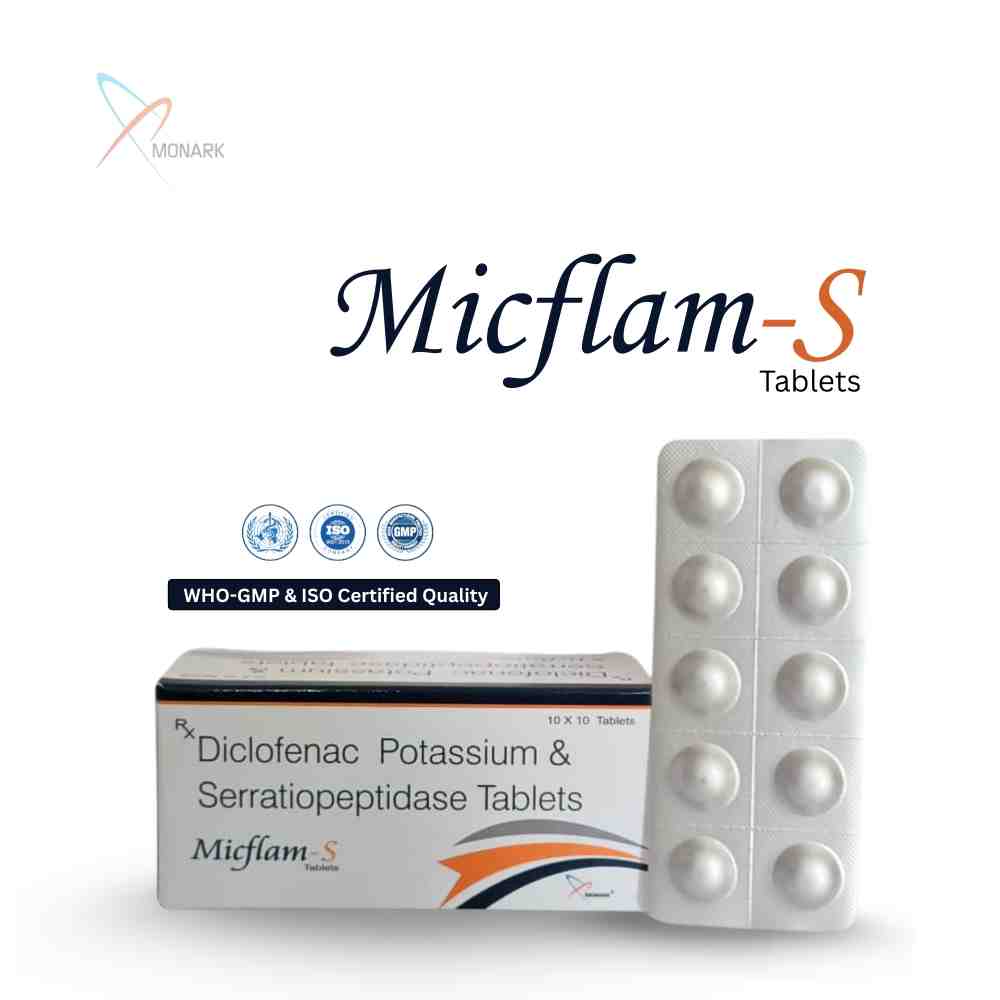 Diclofenac Potassium And Serratiopeptidase Tablets - Brand Name: Micflam-S