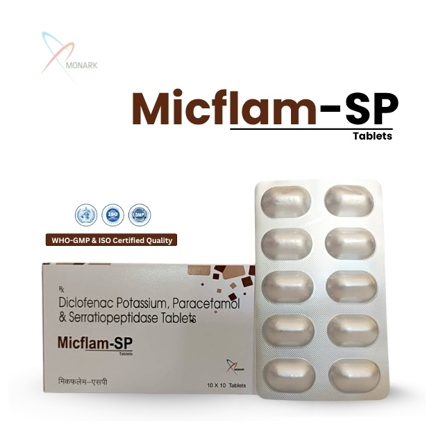 Diclofenac Potassium, Paracetamol And Serratiopeptidase Tablets - Brand Name: Micflam-sp