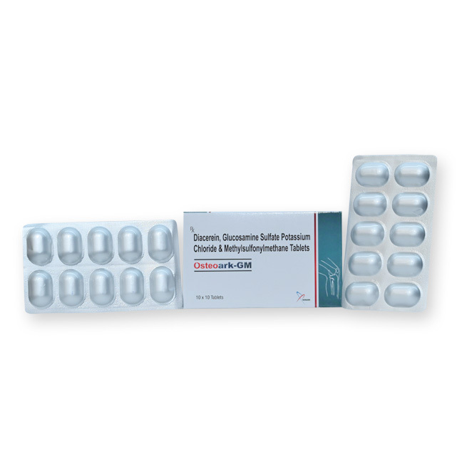 Diacerein, Glucosamine Sulfate Potassium Chloride And Methylsulfonylmethane Tablets