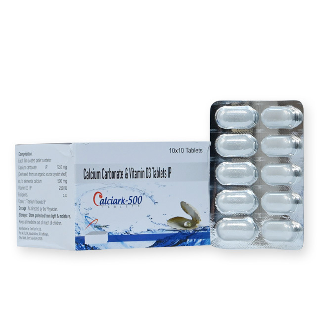 Calcium Carbonate and Vitamin D3 Tablets IP