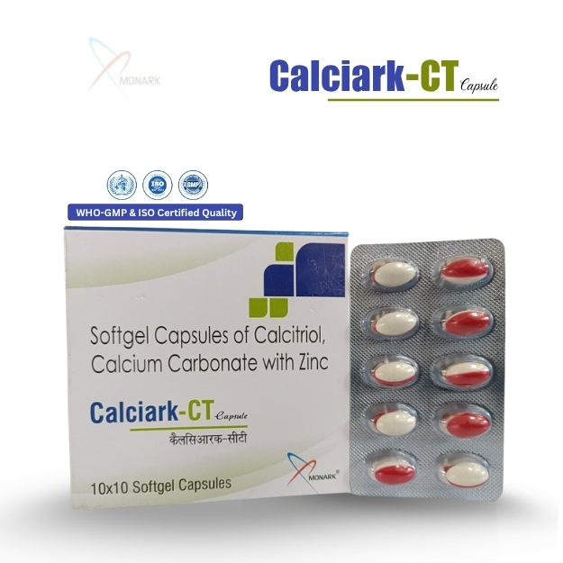Calcitriol, Calcium Carbonate And Zinc Softgel Capsules - Brand Name: Calciark-ct