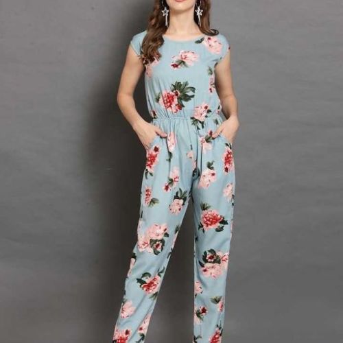 100% Cotton Womens Custom Jumpsuit - Decoration Material: Cloths