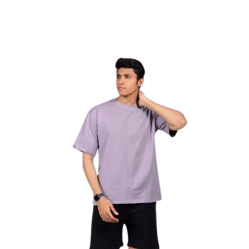 Lavender Terry Cotton Oversized T-shirt