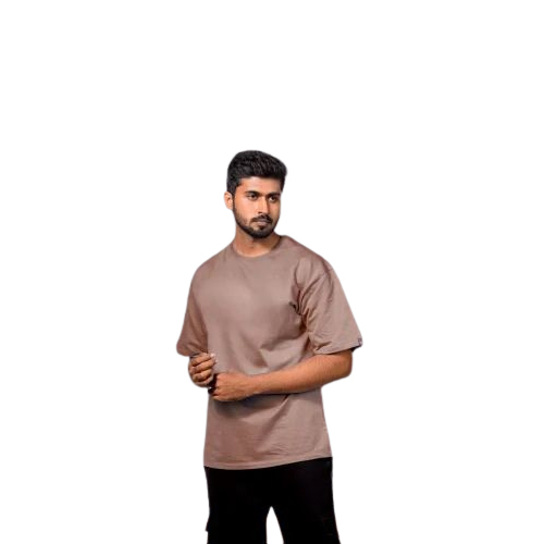 Brown Terry Cotton Oversized T-shirt