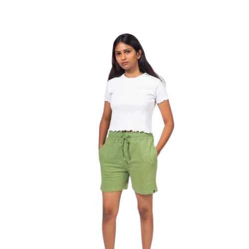 Elastic Waist Women Cotton Shorts