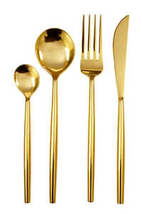 Ss Sutlery Set Of 4 Gold - Color: Customisable