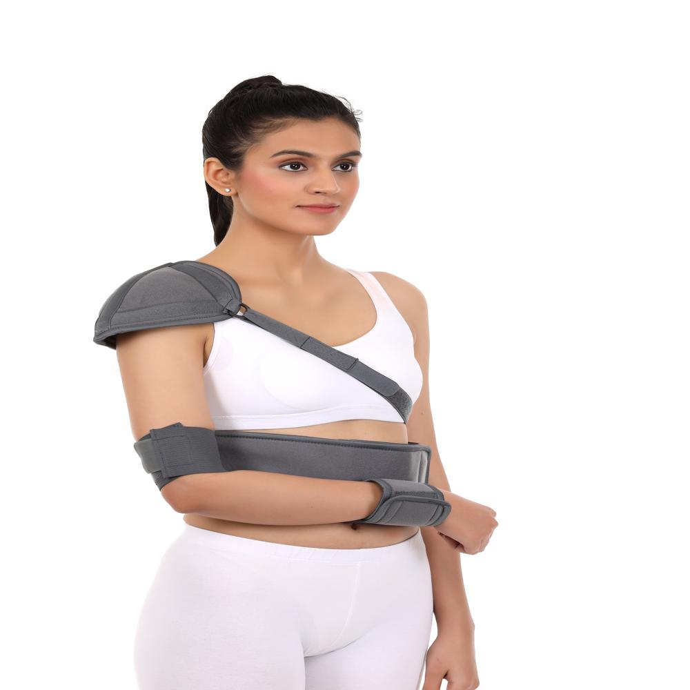 Shoulder Immobilizer With Elastic Cap - Attributes: Skin Friendly