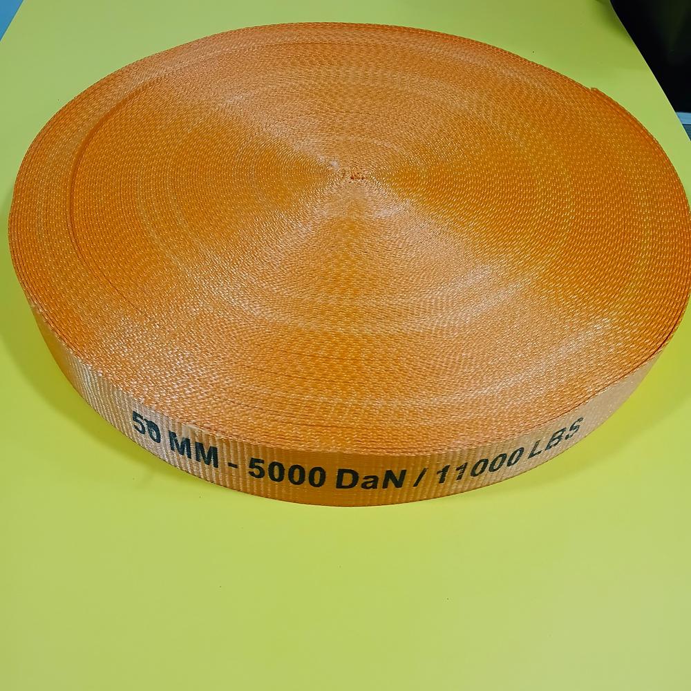 Lashing Belt 50mm Orange Printed 5 Ton