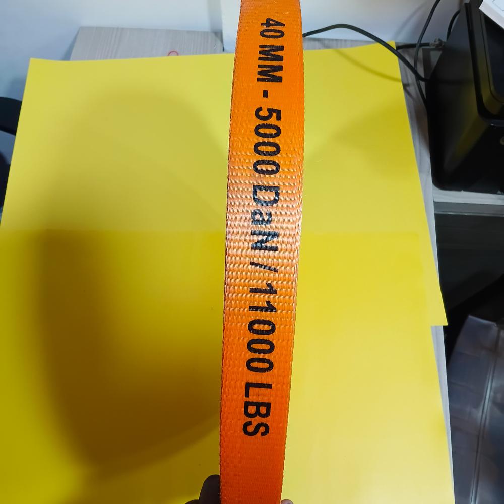 Lashing Belt 40mm Orange Printed 5 Ton
