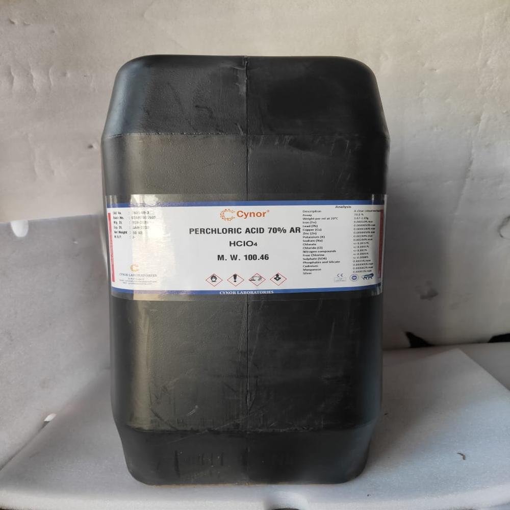 Perchloric Acid - 500 Ml, Clear Colourless Liquid, Analytical Grade, Cas No: 7901-90-3, Purity: 70%
