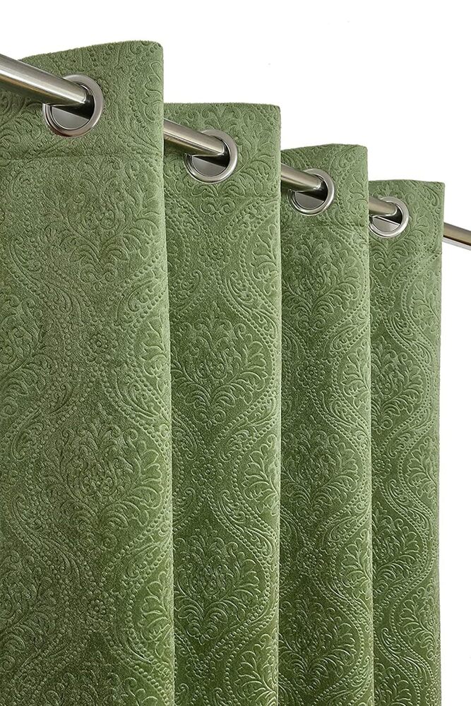 Velvet Embossed Curtain - Color: Different Available