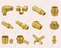 Brass Pipe Fittings - Color: Golden