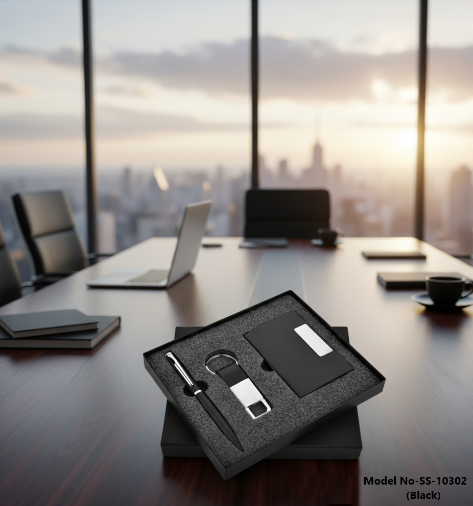 (SS-10302) Gift Set With Pen Keychain & Card Holder