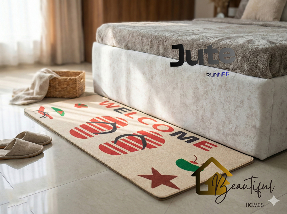 Jute Bed Side Runner - Color: Different Available