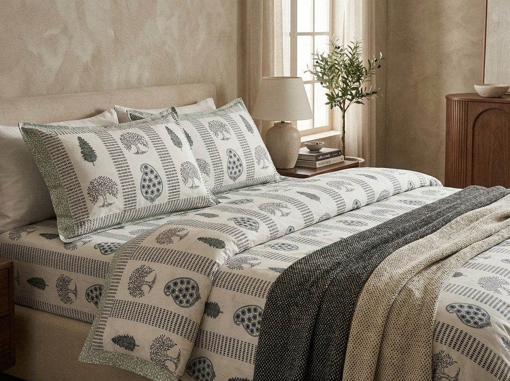 Jaipuri King Size Bliss Bedsheet