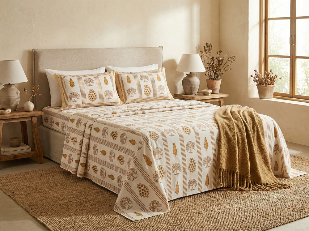 Jaipuri King Size Bliss Bedsheet