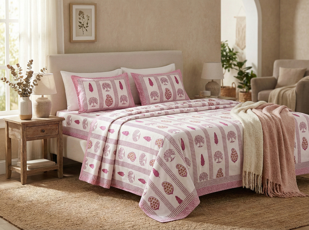 Jaipuri King Size Bliss Bedsheet