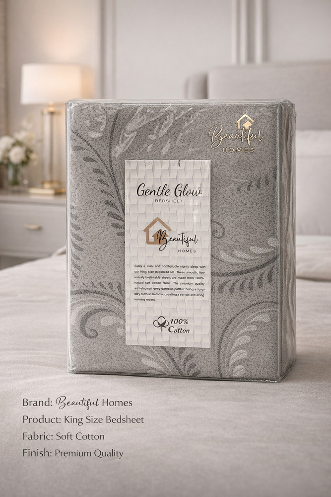 Gentle Glow Soft Cotton Bedsheet