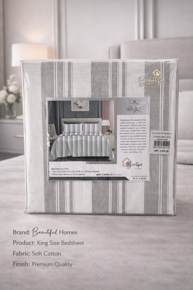 Yarn Jaquard King Size Bedsheet