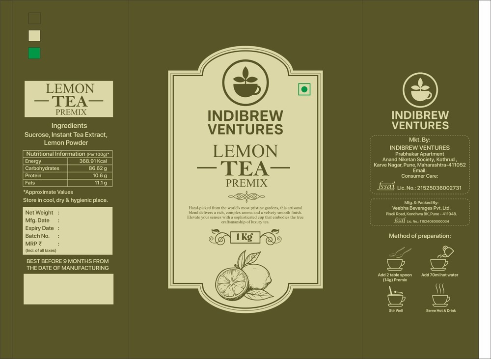 1 Kg Lemon Tea Premix