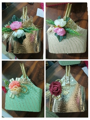 Gift Packing Hamper Basket - Color: Rose Gold