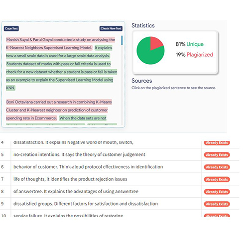 Plagiarism Reduction Services