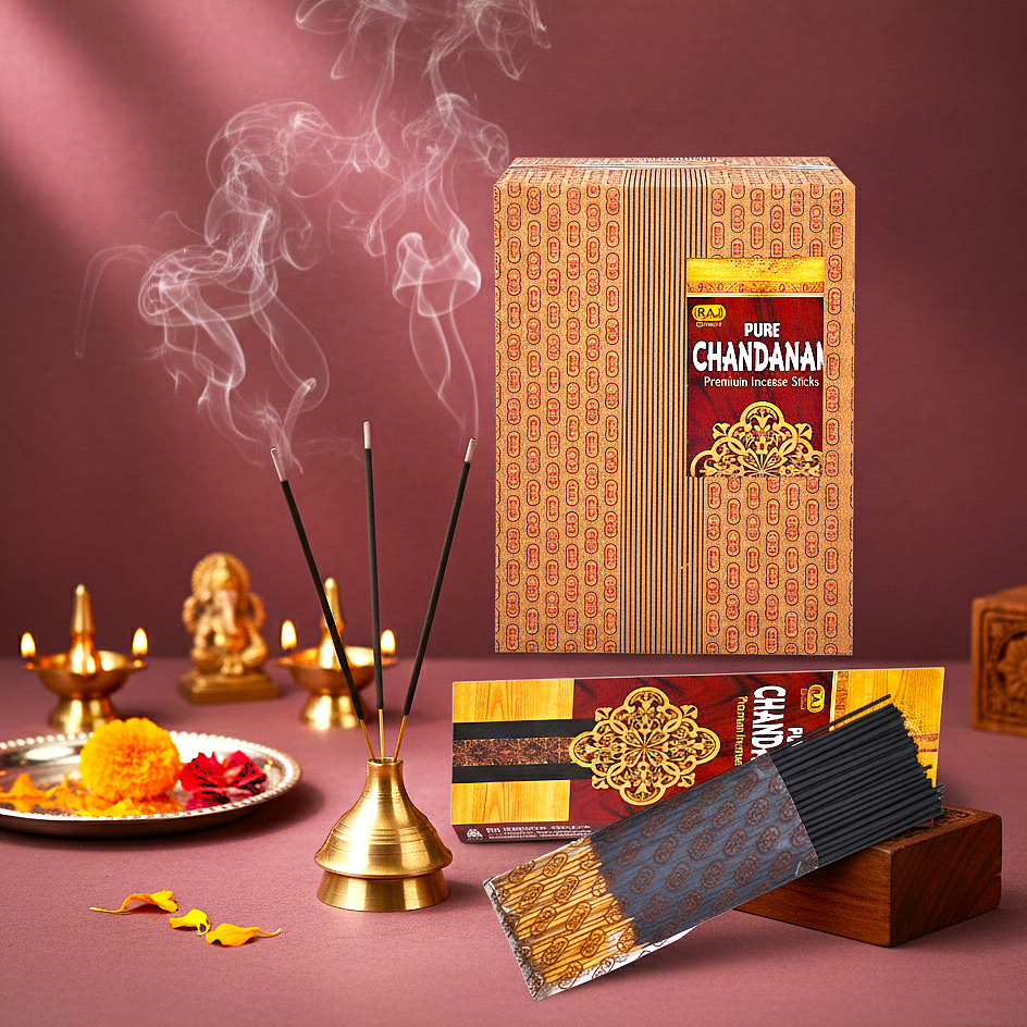 Pure Chandanam Incense Sticks - Burning Time: 30 Minutes