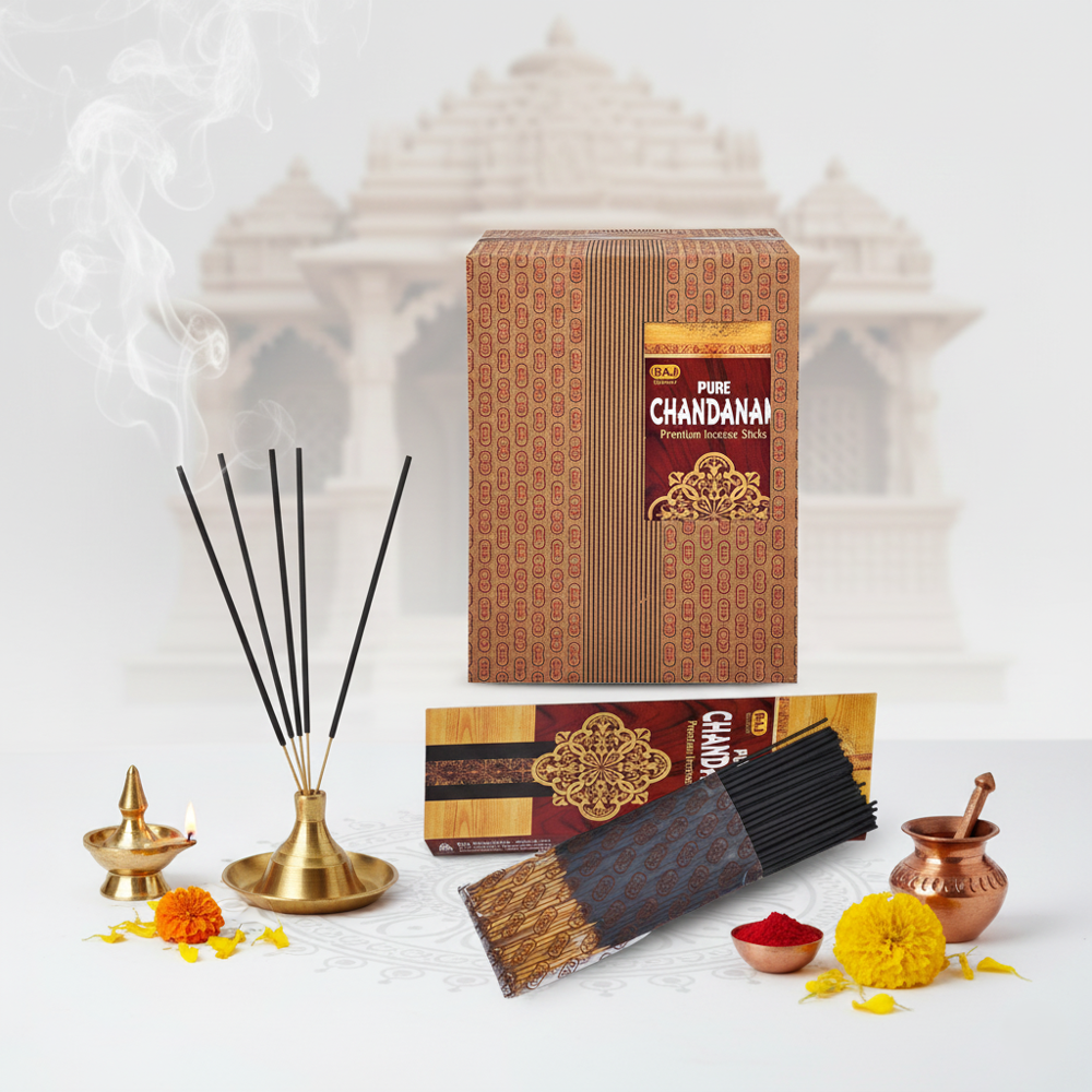 Pure Chandanam Incense Sticks - Burning Time: 30 Minutes