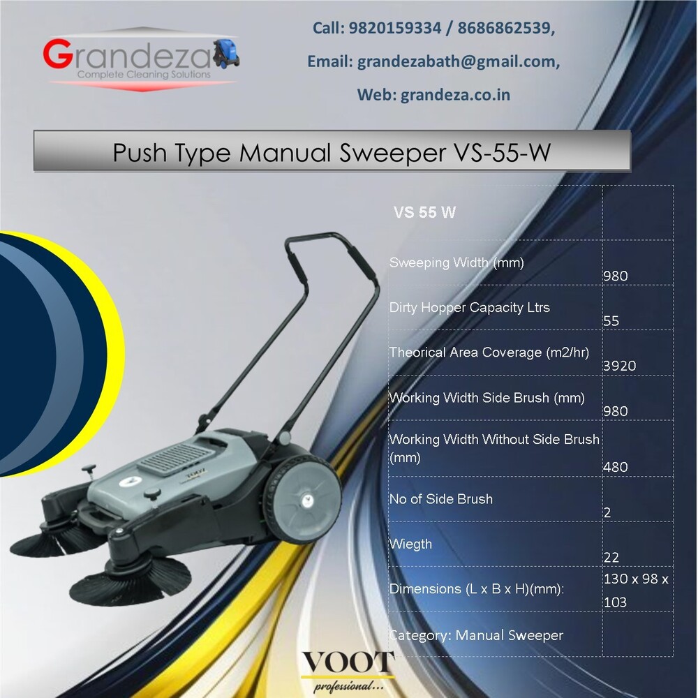 Voot Push Type Manual Sweeper Vs-55-w