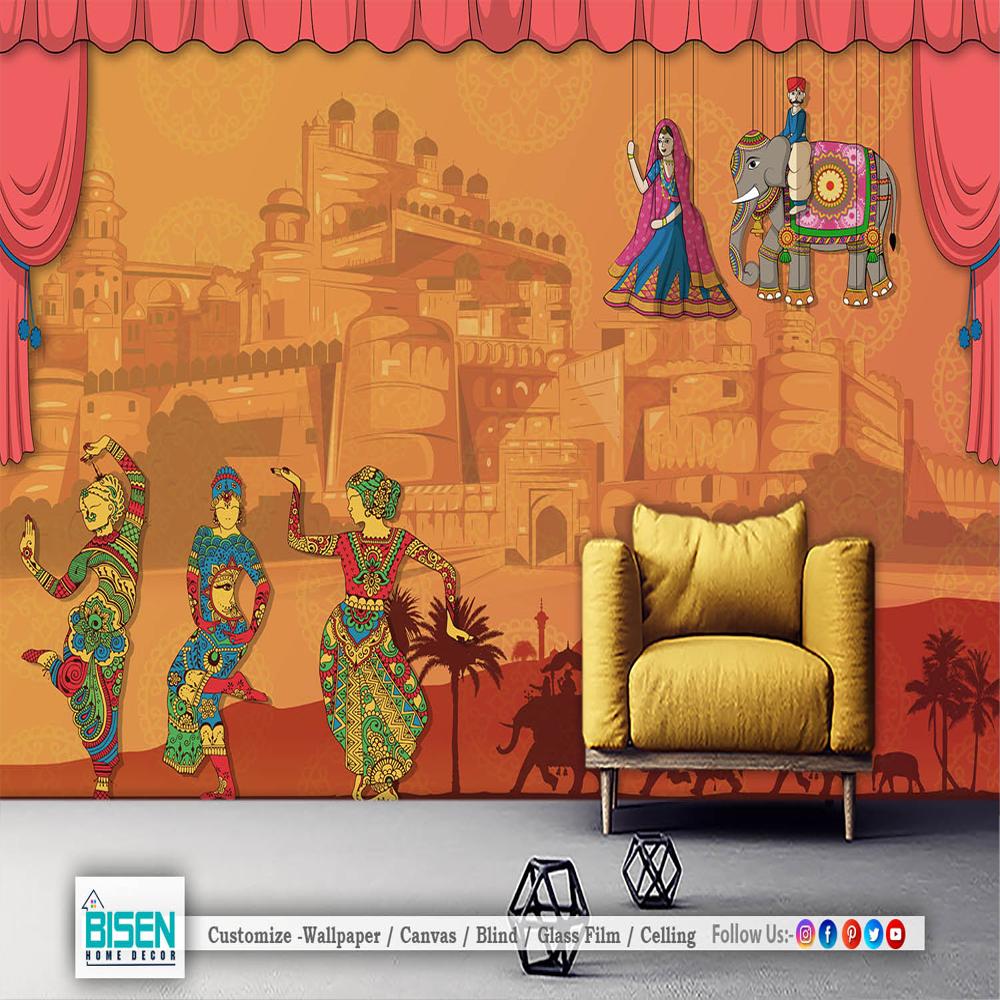 Traditional Indian wallpaper