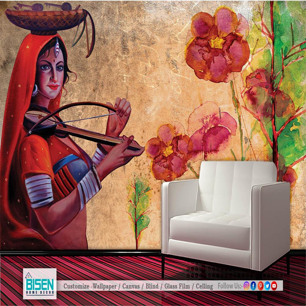 Desi Wall Wallpaper - Material: Non Woven