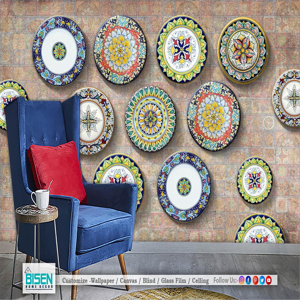 Classic Ethnic Wall Design - Material: Non Woven