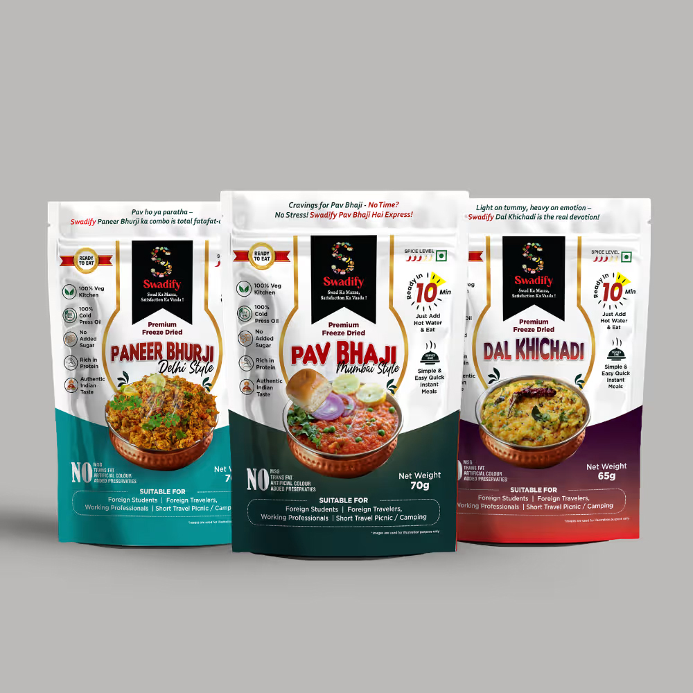 Paneer Bhurji Pav Bhaji Dal Khichadi Combo