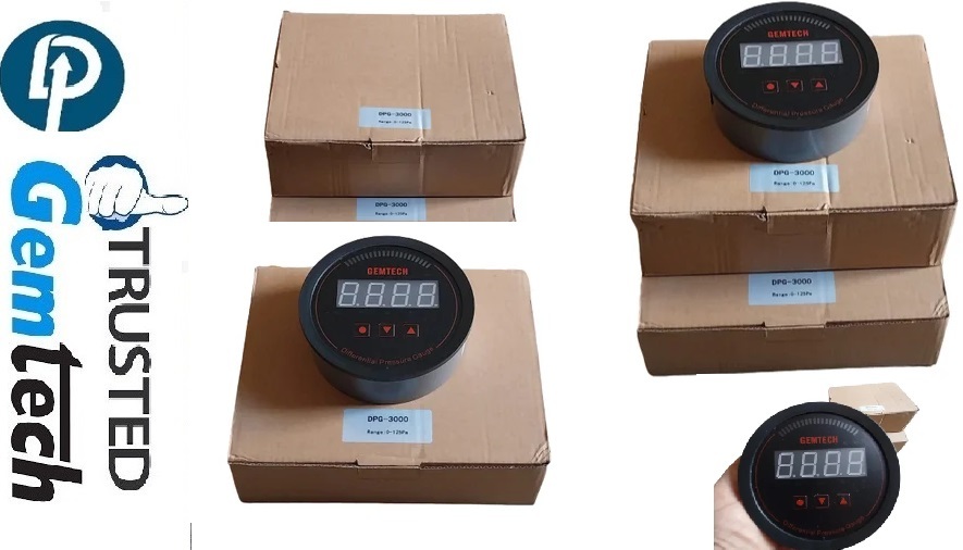 GEMTECH _ Series 3000 Digital Pressure Gauge Range 0 to 0.125 KPA