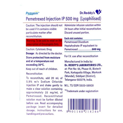 Pemgem 500 mg Injection