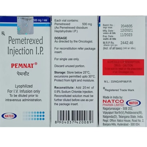 Pemnat 500 mg Injection