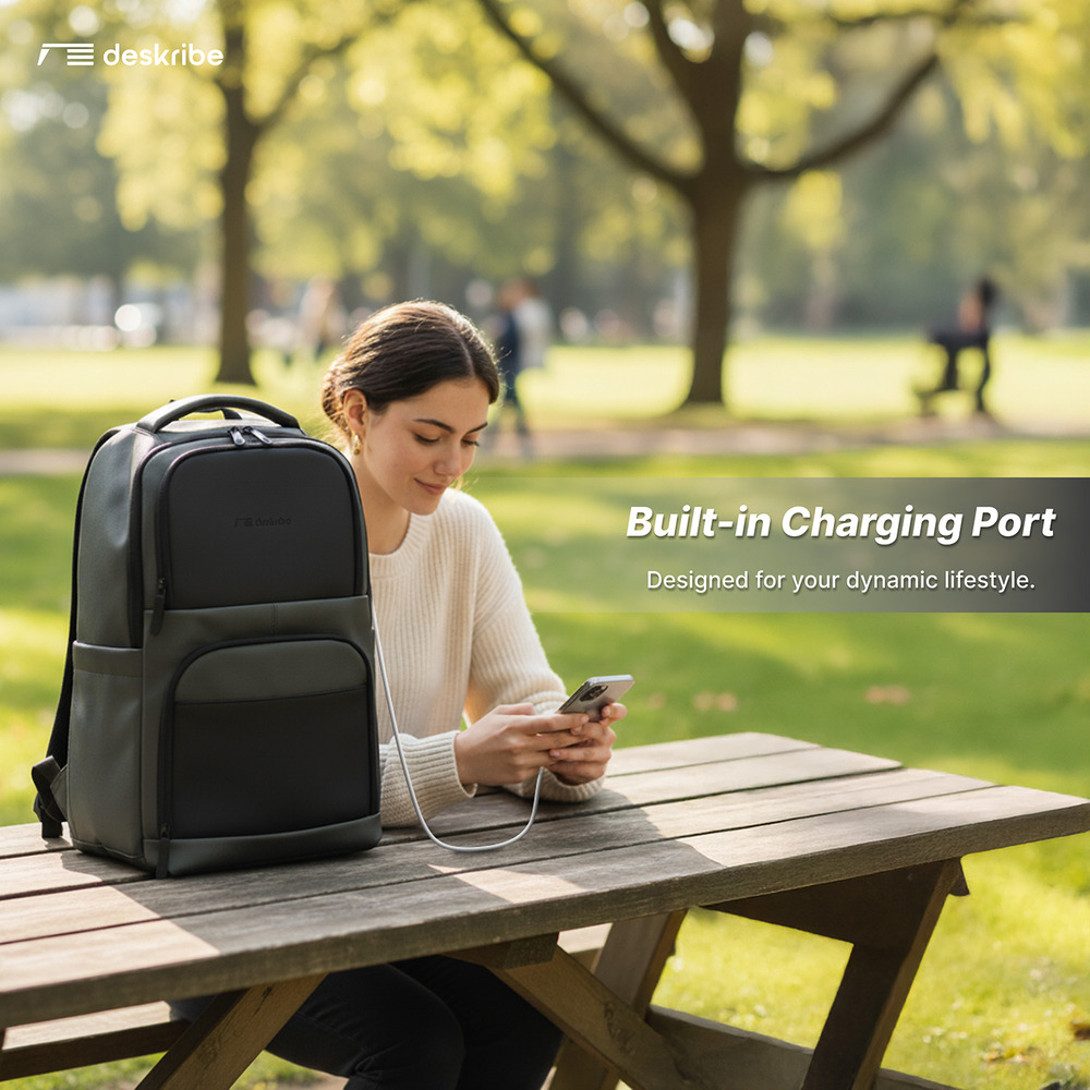 Olive Green Waterproof Matte Polyester Laptop Bag