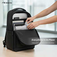 Black Waterproof Matte Polyester Laptop Bag