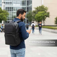 Black Waterproof Matte Polyester Laptop Bag