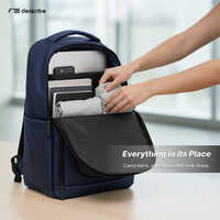 Blue Waterproof Matte Polyester Laptop Bag